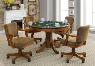 Mitchell Upholstered Swivel Dining and Game Chair Amber