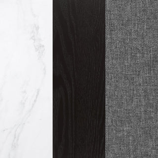 Sherry 5-piece Rectangular Marble Top Dining Table Set Grey