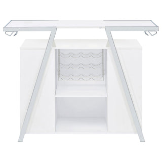 Araceli Freestanding LED Home Bar Cabinet White High Gloss