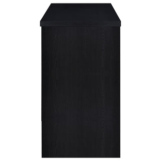 Topanga Engineered Wood Freestanding Home Bar Black