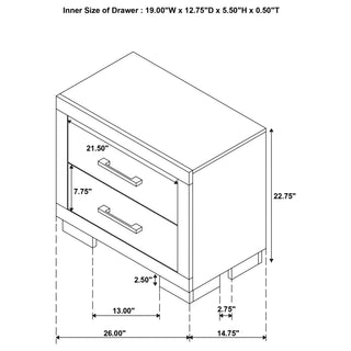 Jessica 4-piece Eastern King LED Bedroom Set Snow White