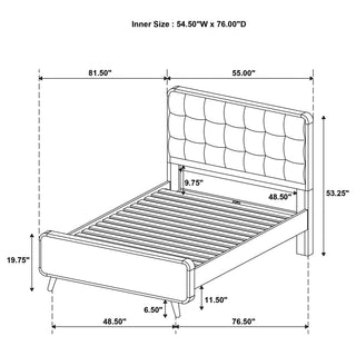 Robyn 5-piece Full Bedroom Set Dark Walnut