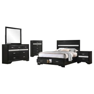 Miranda 5-piece Full Bedroom Set Black