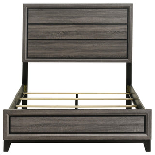 Watson Wood Full Panel Bed Grey Oak