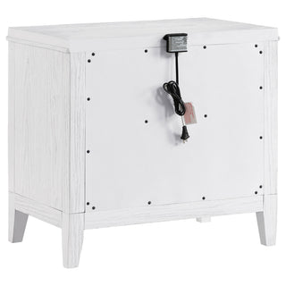 Marielle 2-drawer Nightstand Bedside Table Distressed White