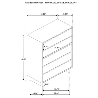 Glenwood 5-piece Eastern King Bedroom Set Warm Brown
