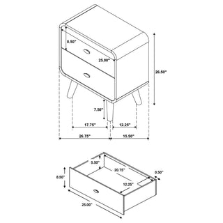 Robyn 4-piece Eastern King Bedroom Set Light Ash