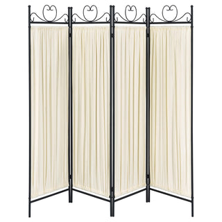 Dove 4-Panel Room Divider Folding Shoji Screen Beige