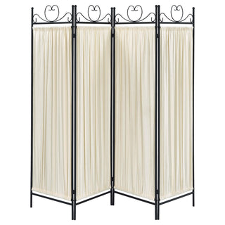 Dove 4-Panel Room Divider Folding Shoji Screen Beige