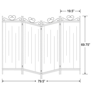 Dove 4-Panel Room Divider Folding Shoji Screen Beige