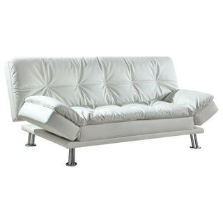 Dilleston Upholstered Tufted Convertible Sofa Bed White
