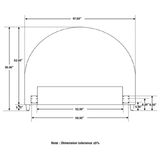 June Upholstered Queen or Full Panel Headboard Blush
