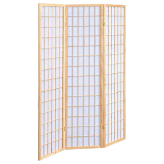 Carrie 3-Panel Room Divider Folding Shoji Screen Natural