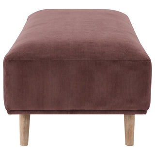 Elizabeth Corduroy Upholstered Ottoman Wine Red