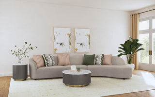 Fayette Upholstered Armless Chair Greige