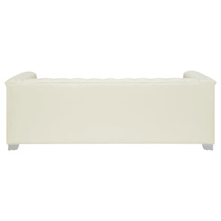 Chaviano Upholstered Track Arm Sofa Pearl White