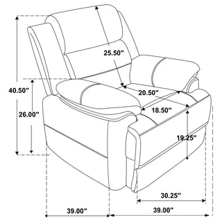 Ellington 3-piece Upholstered Padded Arm Sofa Set Dark Brown