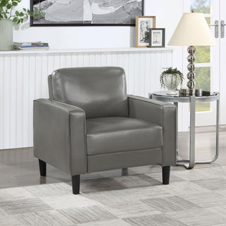 Ruth Upholstered Track Arm Accent Chair Grey