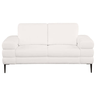 Jessel 2-piece Chenille Upholstered Sofa Set Ivory