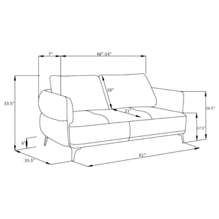 Lively 2-piece Chenille Upholstered Sofa Set Blue
