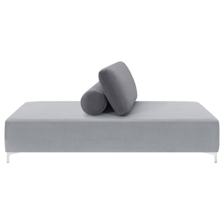 Giovanni Upholstered Accent Chaise Lounger Grey