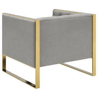 Eastbrook 3-piece Velvet Upholstered Tufted Sofa Set Grey