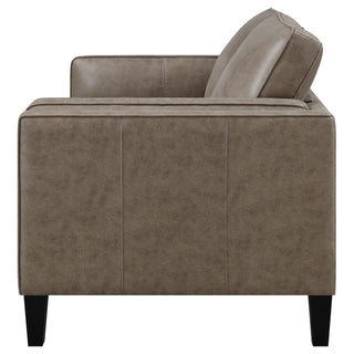 Locke Upholstered Track Arm Loveseat Vintage Brown