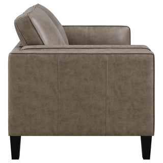 Locke Upholstered Track Arm Loveseat Vintage Brown