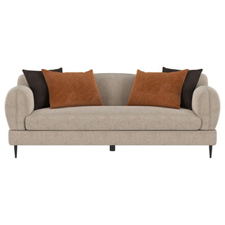 Jade 2-piece Chenille Upholstered Sofa Set Latte