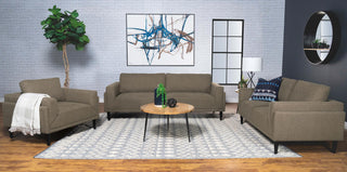Rilynn Upholstered Track Arm Sofa Brown