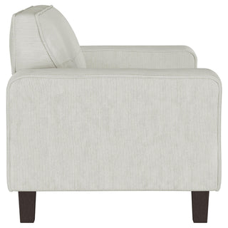 Deerhurst Upholstered Track Arm Tufted Loveseat Greige