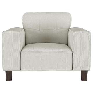 Deerhurst Upholstered Track Arm Tufted Accent Chair Greige