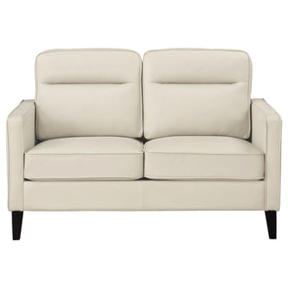 Jonah Upholstered Track Arm Loveseat Ivory