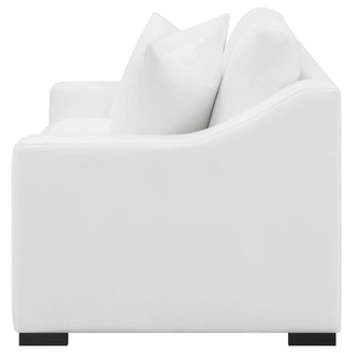 Ashlyn Upholstered Sloped Arm Loveseat White