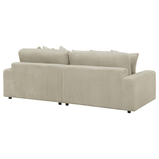 Blaine Upholstered Reversible Chaise Sectional Sofa Sand