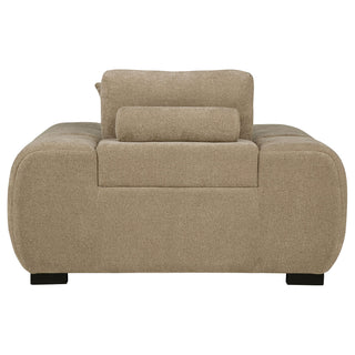 Octavia Upholstered Track Arm Accent Chair Camel