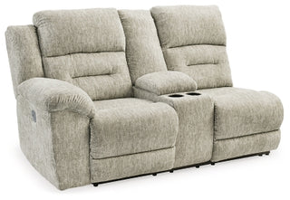 Family Den Left-Arm Facing Power Reclining Loveseat with Console
