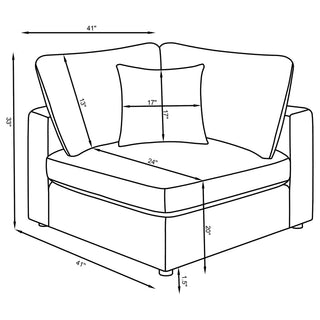 Serene Upholstered Corner Beige