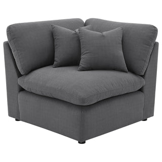 Hobson 6-piece Upholstered Modular Sectional Sofa Charcoal