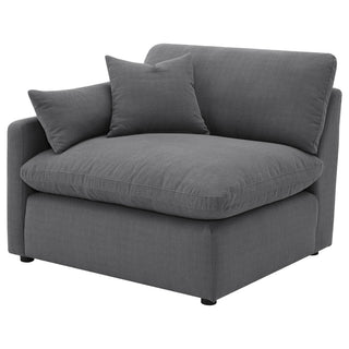 Hobson Upholstered LAF Chair Charcoal