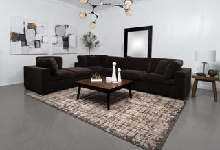 Lakeview 6-piece Upholstered Modular Sectional Chocolate