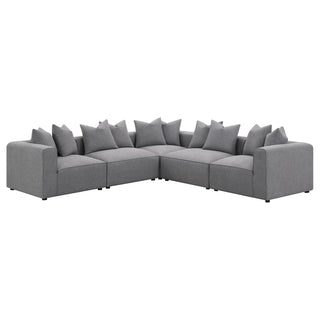 Jennifer Upholstered Armless Chair Grey
