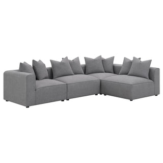 Jennifer Upholstered Corner Chair Grey
