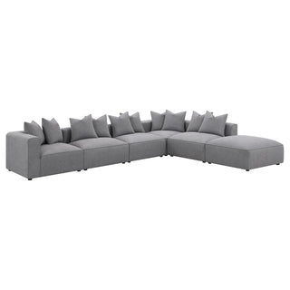 Jennifer Upholstered Corner Chair Grey