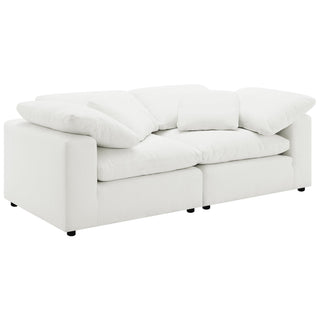 Raleigh Boucle Upholstered Armless Chair Ivory