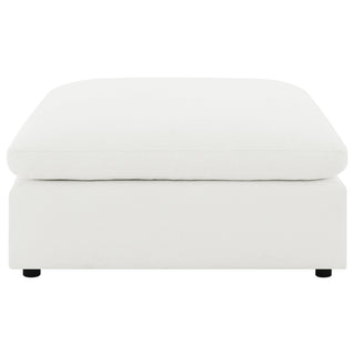 Raleigh Boucle Upholstered Ottoman Ivory