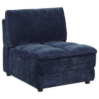 Atlantic 5-piece Upholstered Modular Sectional Sofa Blue