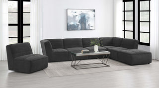 Sunny Upholstered Corner Chair Dark Charcoal