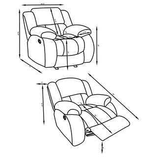Weissman 3-piece Upholstered Reclining Sofa Set Grey