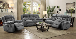 Higgins Upholstered Glider Recliner Chair Grey